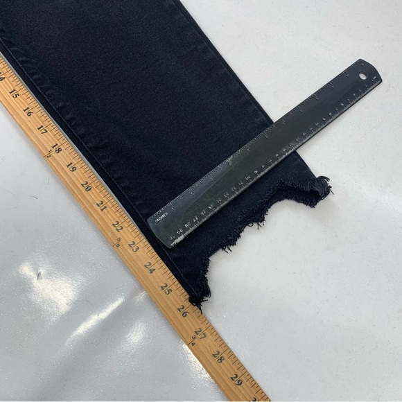 Democracy‎ Jeans Woman 14 Black  AB Solution Stretch Raw Hem Ankle Pockets - Picture 11 of 11